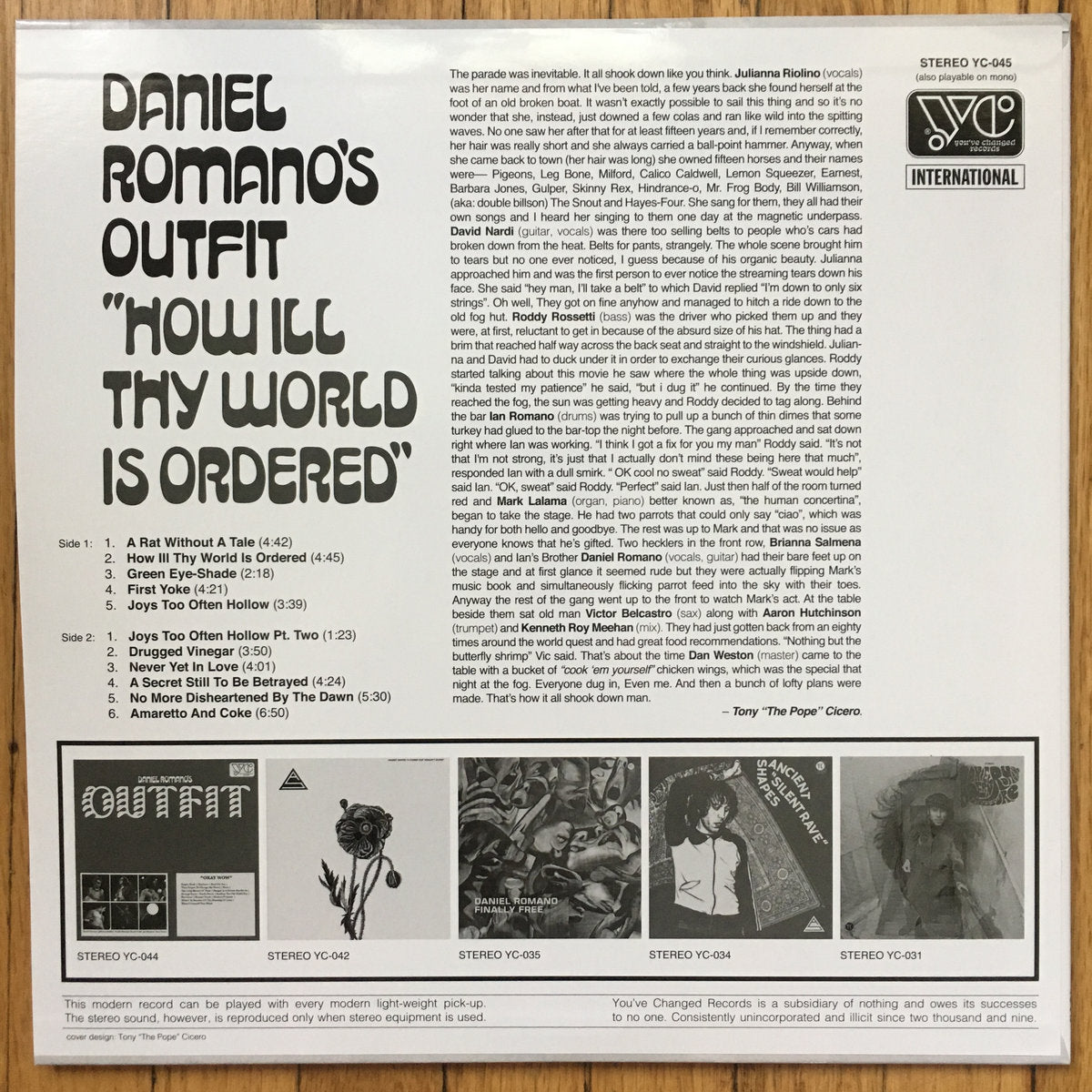 How Ill Thy World Is Ordered - Daniel Romano's Outfit LP